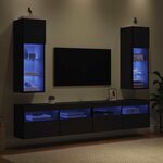 vidaXL Meubles TV muraux 2 Pièces Chêne noir 30 5 x 30 x 90 cm