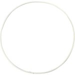 5 cercles en métal blanc - Ø 20 cm