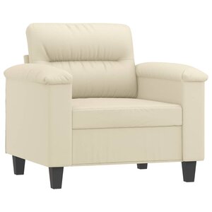 vidaXL Fauteuil Crème 60 cm Similicuir
