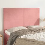vidaXL Têtes de lit 4 Pièces Rose 72x5x78/88 cm Velours