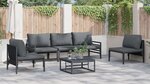 vidaXL Ensemble de canapé de jardin 5 Pièces Anthracite Acier