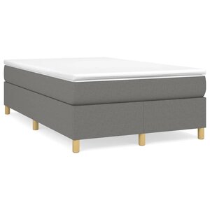 vidaXL Cadre de lit gris foncé 120x200 cm tissu