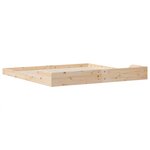vidaXL Cadre de lit Marron 180 x 210 cm Bois massif en pin