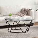 vidaXL Table basse Sonoma gris 80 x 80 x 45 cm