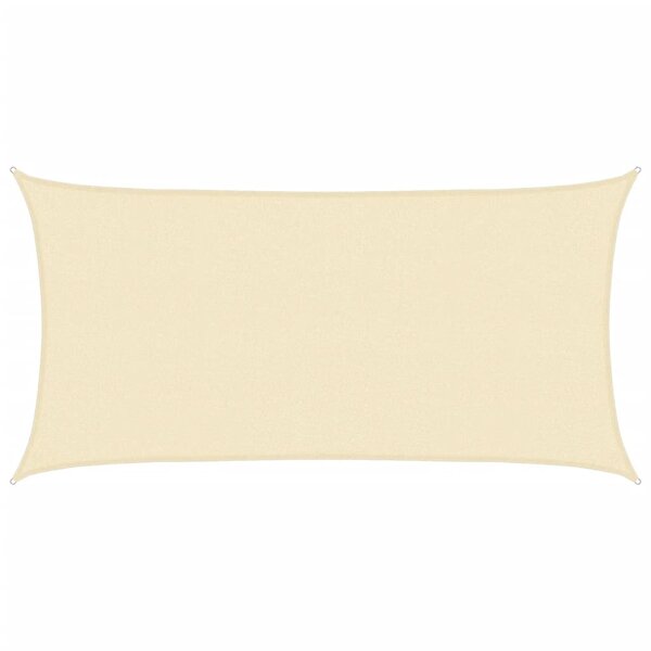 vidaXL Voile d'ombrage 160 g/m² Crème 2x3 5 m PEHD