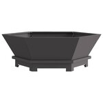 vidaXL Braise Noir 75 x 75 x 28 cm Acier