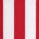 vidaXL Tissu de remplacement pour auvent rayures rouges et blanches