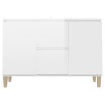 vidaXL Buffet blanc brillant 101x35x70 cm bois d'ingénierie