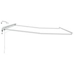 vidaXL Cadre de store électrique avec LED Blanc 4 x 2 m Aluminium