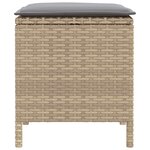 vidaXL Pouf de Jardin 2 Pièce Beige et Gris clair 38 x 38 x 45 cm