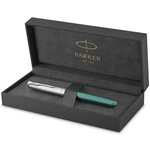Parker sonnet essentiel stylo plume  vert  plume moyenne  encre noire  coffret cadeau