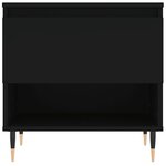 vidaXL Table basse noir 50x46x50 cm bois d’ingénierie