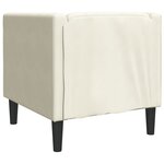 vidaXL Fauteuil Chesterfield crème velours