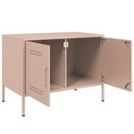 vidaXL Meuble TV rose 68x39x50 5 cm acier