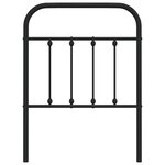 vidaXL Tête de lit métal noir 75 cm