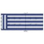 vidaXL Coussins de chaise à dossier haut lot de 4 rayures bleu/blanc