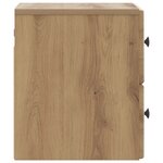 vidaXL Cabinet de chevet mural Chêne artisanal 34 5 x 33 x 40 cm