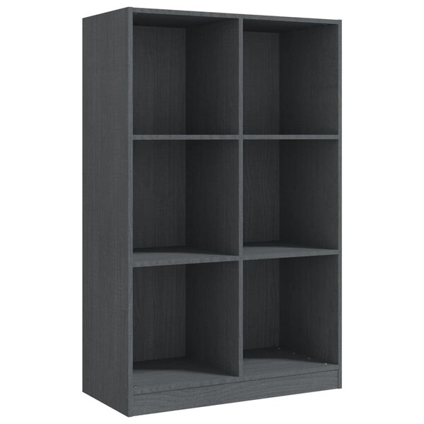 vidaXL Bibliothèque Gris 70x33x110 cm Bois de pin massif