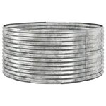 vidaXL Lit surélevé de jardin Argenté Acier enduit de poudre