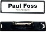 Boite de 25 badges 67x17mm porte-nom Clip-Card avec épingle plate Noir DURABLE