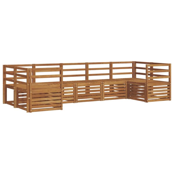 vidaXL Ensemble de canapés d'extérieur 7 pc Naturel