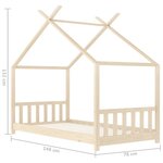 vidaXL Cadre de lit d'enfant Bois de pin massif 70x140 cm