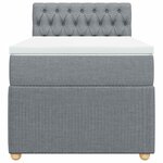 vidaXL Sommier à lattes de lit avec matelas Gris clair 100x200cm Tissu