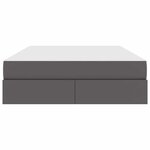 vidaXL Lit avec rangement et matelas avec matelas Gris 140 x 200 cm