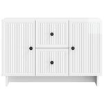 vidaXL Buffet Blanc brillant 89 x 34 5 x 60 cm Bois d'ingénierie