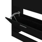 vidaXL Armoire à chaussures Noir 63x24x81 cm Bois d'ingénierie