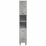 vidaXL Ensemble de meubles de salle de bain 4 Pièces gris béton