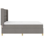 vidaXL Lit à ressorts avec matelas Taupe 140 x 190 cm tissu