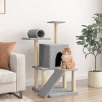 vidaXL Arbre à chat avec griffoirs en sisal gris clair 110 5 cm