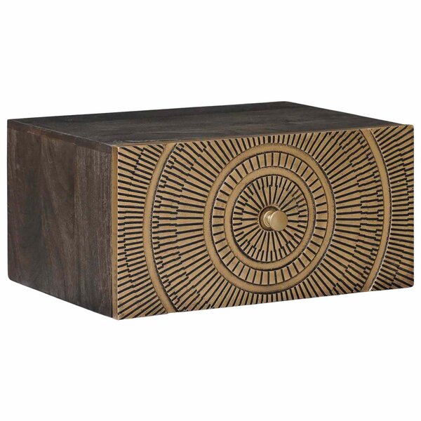 vidaXL Table de chevet faite main Marron café 40 x 30 x 20 cm