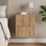vidaXL Cabinet de chevet mural Chêne artisanal 34 5 x 33 x 40 cm