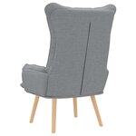 Chaise Relaxante vidaXL en Tissu Gris Clair