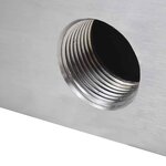 vidaXL Lame d'eau rectangulaire 30 cm Acier inoxydable pour piscine