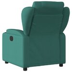 vidaXL Fauteuil de massage inclinable électrique Vert foncé Tissu