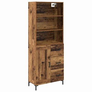 vidaXL Haut Armoire Bois ancien 69 5 x 34 x 180 cm Bois d'ingénierie