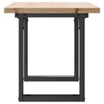 vidaXL Table basse cadre en O 90x40x45 5cm bois de pin massif et fonte