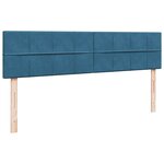 VidaXL Cadre de lit ottoman avec matelas bleu foncé 180x200 cm velours