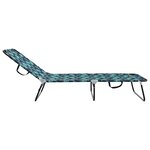 vidaXL Chaise longue pliante avec coussin Vert 56 x 189 x 87 cm tissu