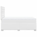 vidaXL Sommier à lattes de lit avec matelas blanc 120x190cm similicuir