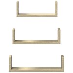 vidaXL Étagères murales 3 Pièces chêne sonoma bois d'ingénierie