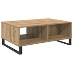 vidaXL Table basse Chêne artisanal 90 x 60 x 35 cm Bois d'ingénierie
