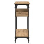 vidaXL Table console avec étagère chêne artisanal 100 x 29 x 75 cm