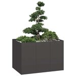 vidaXL Jardinière noir 120x80x80 cm acier