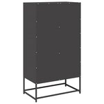 vidaXL Buffet haut noir 68x39x123 cm acier