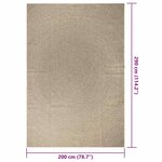 vidaXL Tapis ZIZUR beige 200x290 cm aspect de jute intérieur extérieur