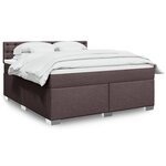 vidaXL Sommier à lattes de lit avec matelas Marron foncé 180x200 cm